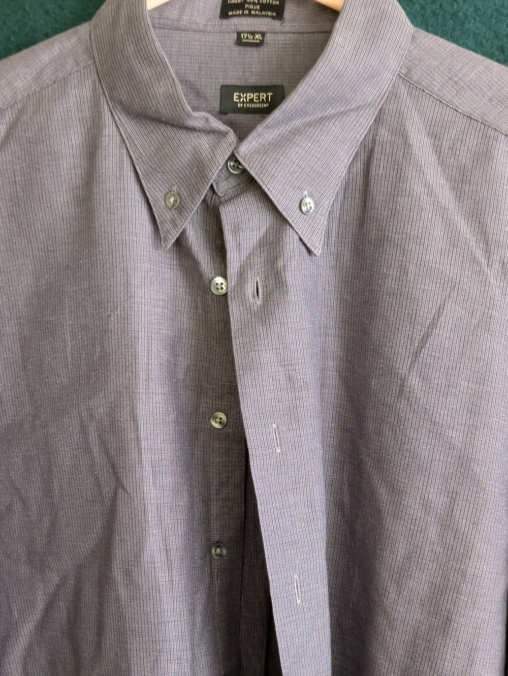 Men's Button-Down Dress Shirt - Gray Stripe